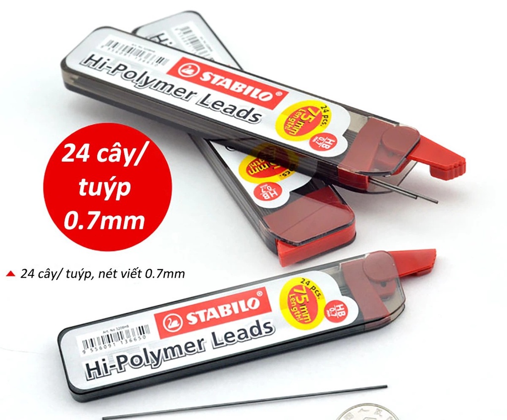 1 Tuýp 12/24 ruột chì STABILO nét 0.5/0.7mm