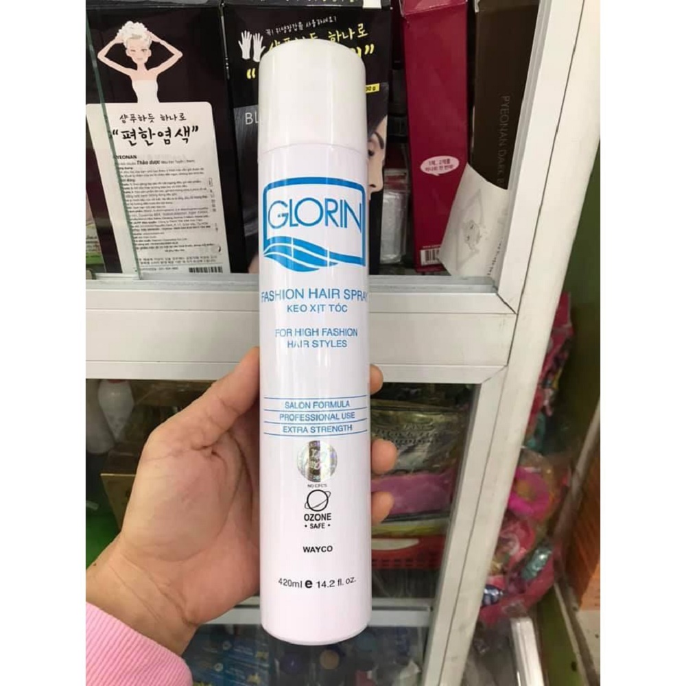 Keo Xịt Tóc Giữ Nếp Mềm Glorin 420Ml