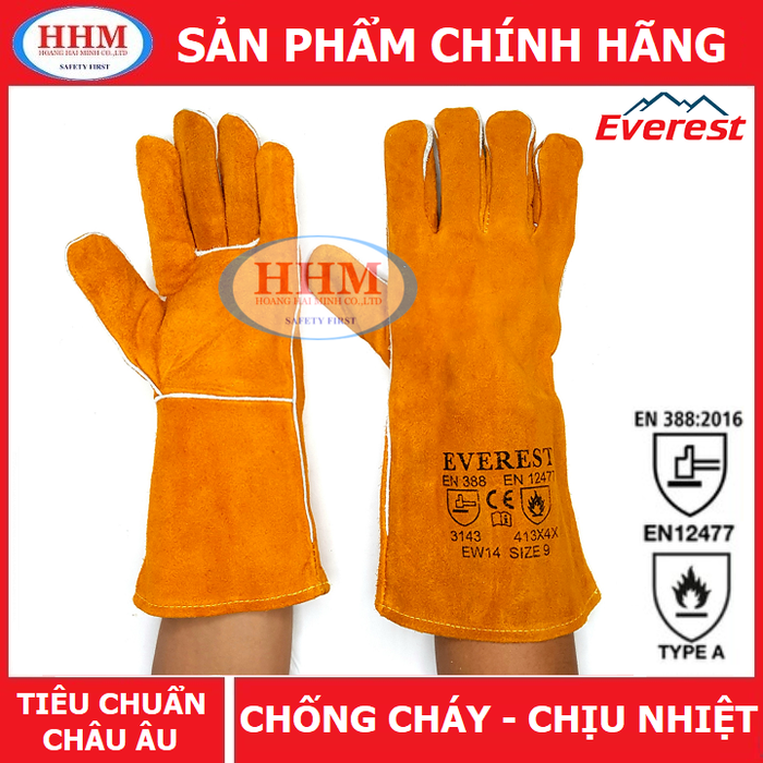 Găng tay da thợ hàn Everest