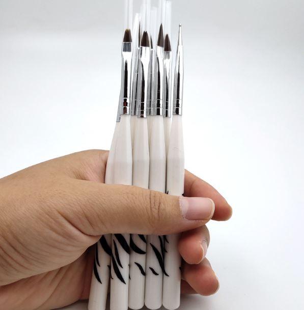 Set cọ phẩy vẽ, đắp bột trang trí móng 8 cây