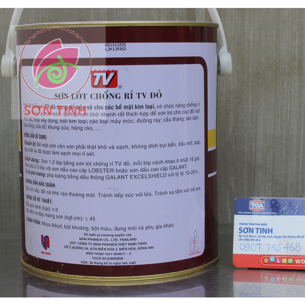 Sơn lót chống rỉ TV màu đỏ 3L