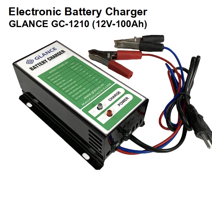 Máy sạc bình ắc quy 12v tự động glance gc-1210 , sạc 12v-100ah