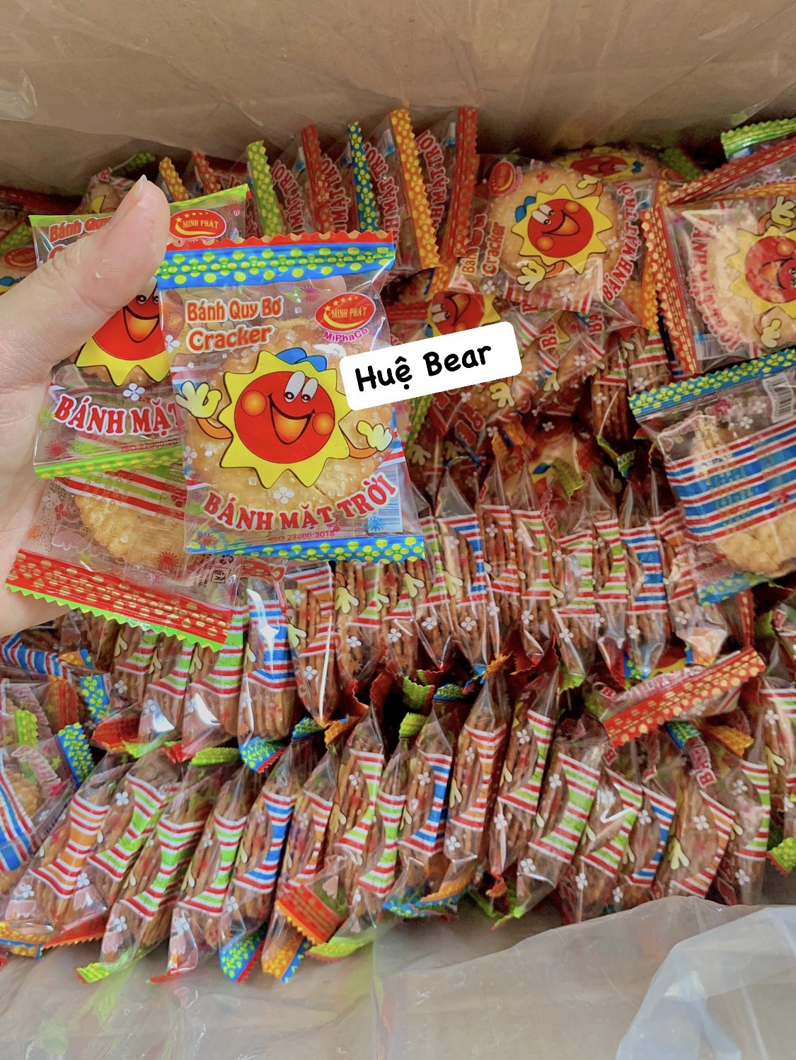 500g bánh quy mặt trời đỏ