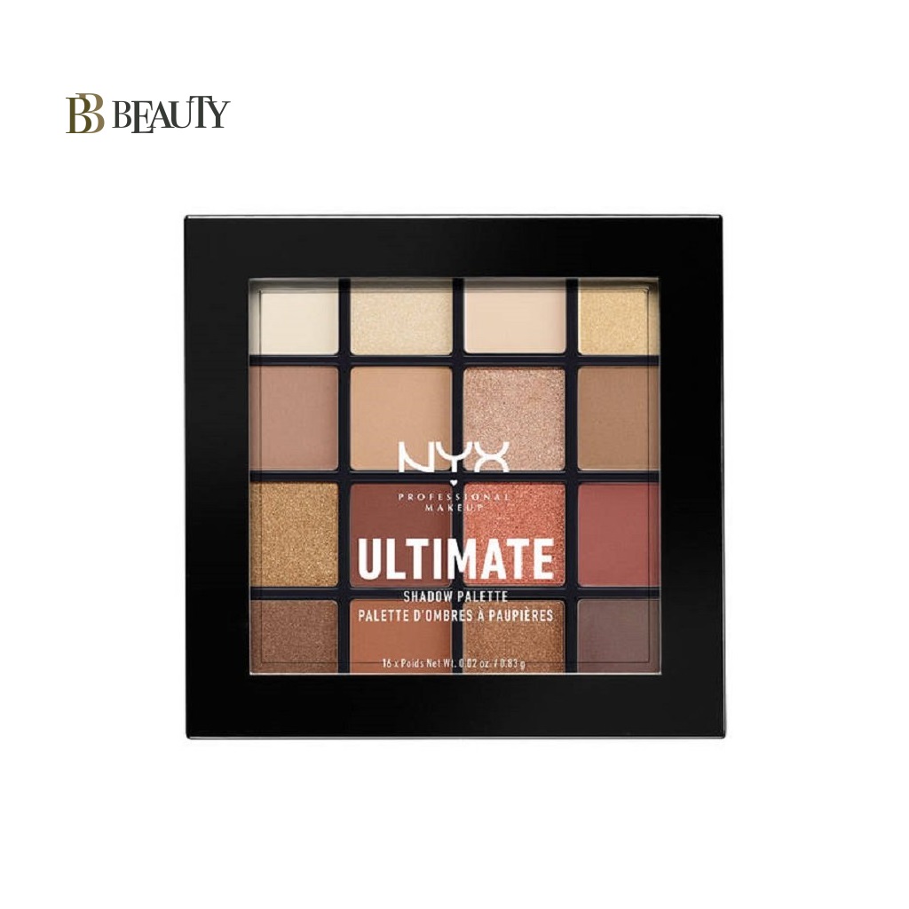 (Ibaw) Nyx ultimate shadow palette 16 colors eye-03 warm neutrals
