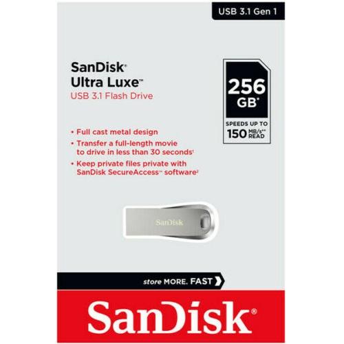 USB 3.1 SanDisk Ultra Luxe CZ74 256GB tốc độ đọc 400MB/s (Bạc) Nhất Tín Computer