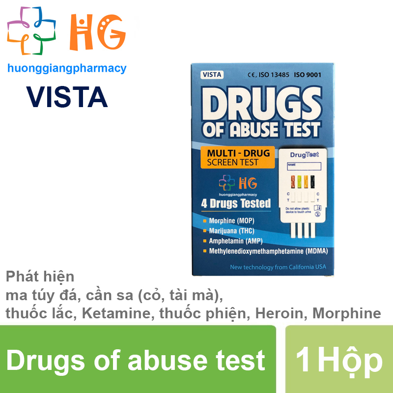 Que Test Thử Ma Túy Drugs Of Abuse Test - Phát Hiện Các Chất Gây Nghiện 4 Chân (Hộp 4 que) nhập khẩu