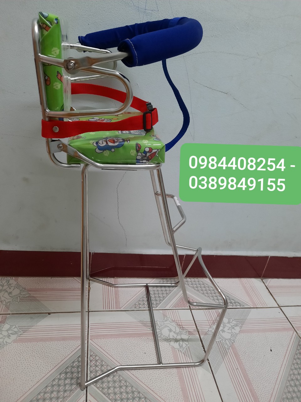Ghế ngồi xe máy cho bé dành cho xe SH Mode - Janus -Click Thái có dựa vòng - đai