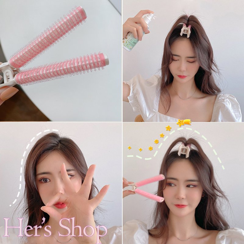 Set 2 Kẹp Làm Phồng Chân Tóc Uốn Tóc Tự Nhiên Phong Cách Hàn Quốc