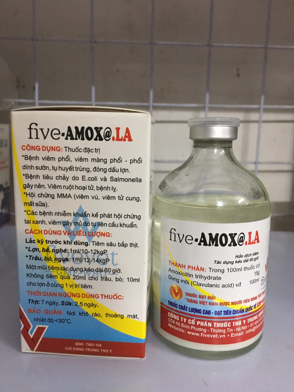 Amox LA (100ml) hỗn dịch tiêm - chỉ dùng trong thú y