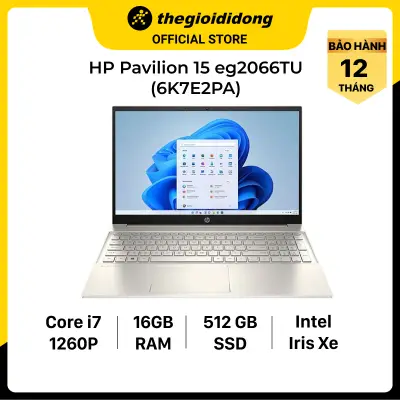 Laptop HP Pavilion 15 eg2066TU i7 1260P/16GB/512GB/15.6