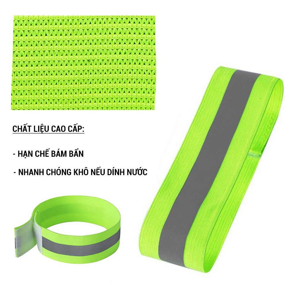 Cặp Đai Phản Quang Đeo Tay Chân ⚡Ảnh Thật⚡ Phản Quang Cực Sáng