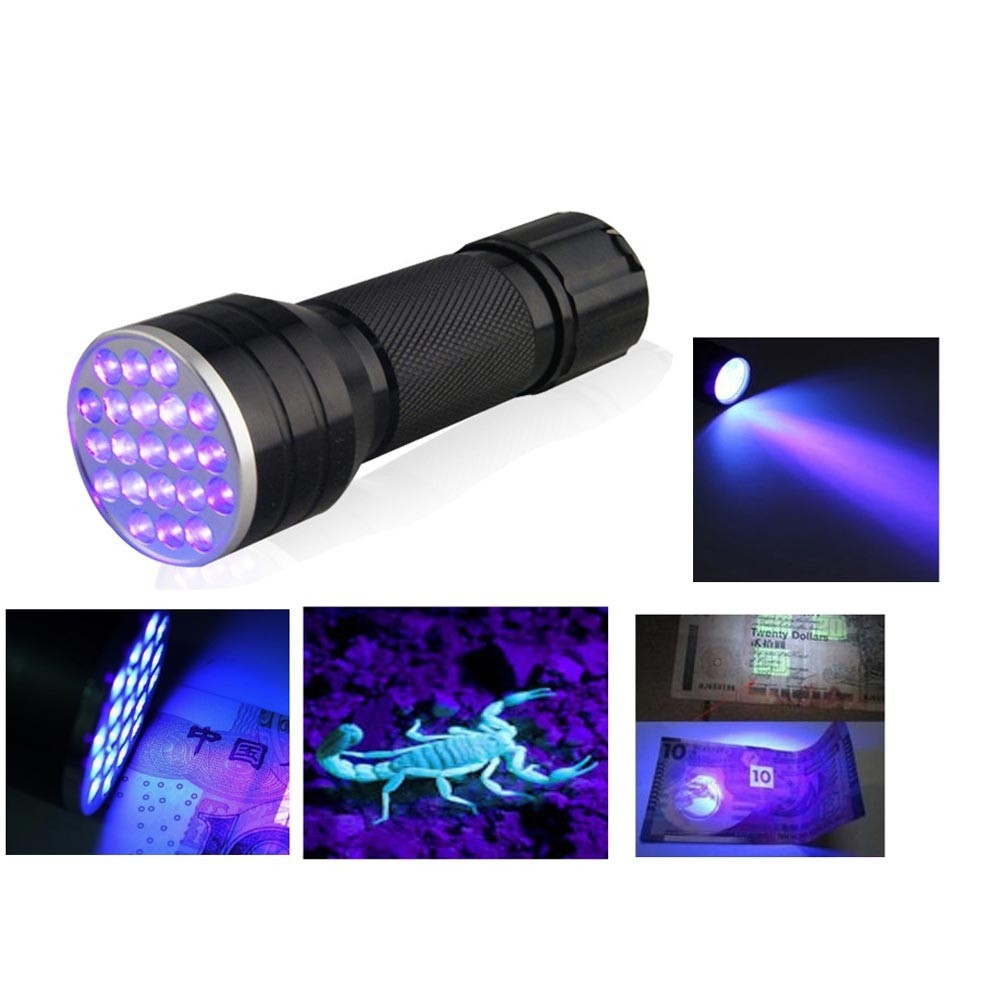 Đèn pin 21 LED Soi Tiền Giả