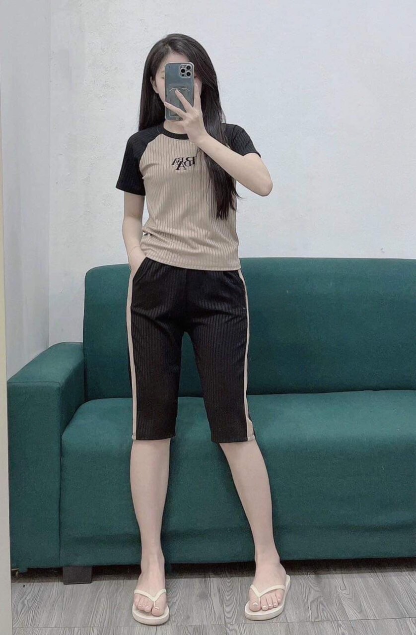 SET BỘ ĐỒ LỬNG NỮ THUN COTTON MẶC NHÀ CỰC ĐẸP