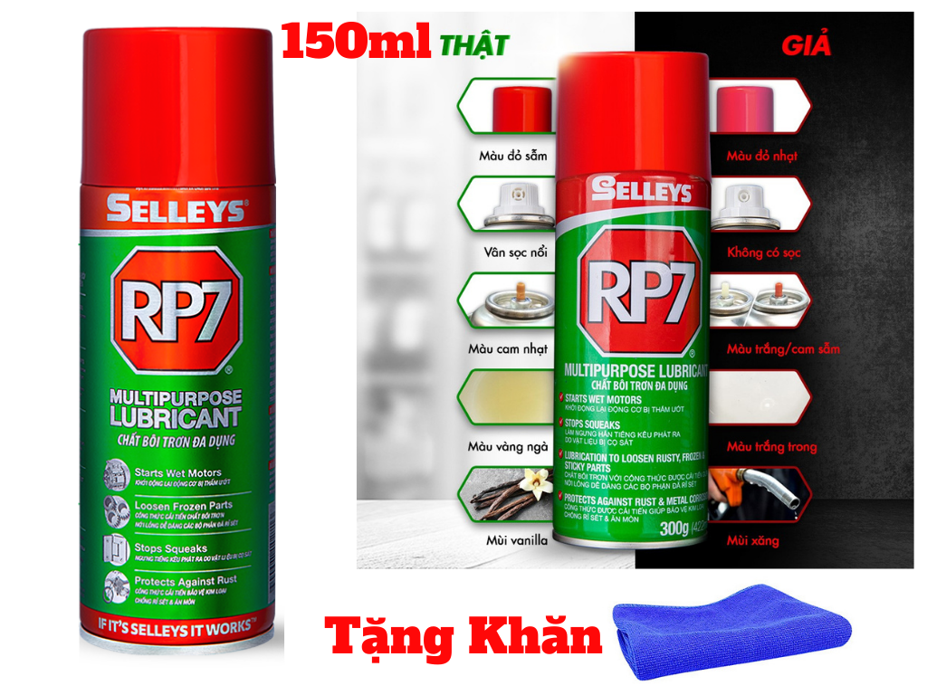 [HCM]Chai Xịt Chống Rỉ Sét Selleys RP7 Hàng Chính Hãng Cty DGL 150g Tặng Khăn