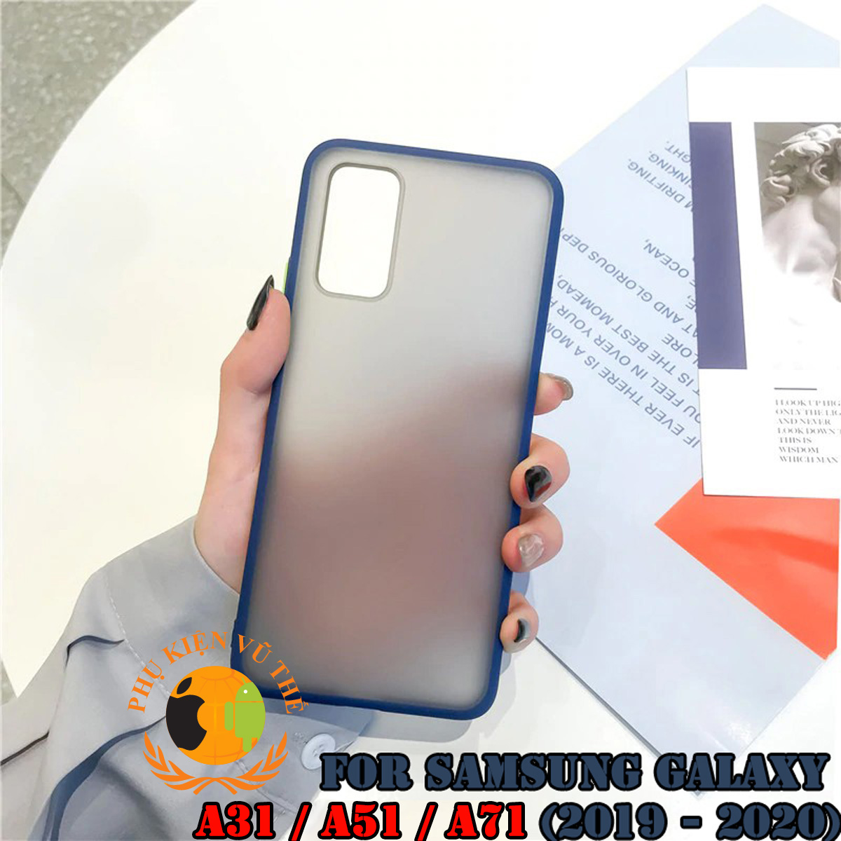 ỐP LƯNG SAMSUNG A51 A71 2019 2020 NHÁM MỜ CẠNH 5 MÀU CHỐNG BẨN, CHỐNG VÂN TAY