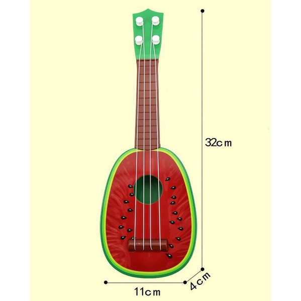Đàn Dưa Hấu Ukulele Mini 32cm Trái Cây cho bé - Đàn hoa quả