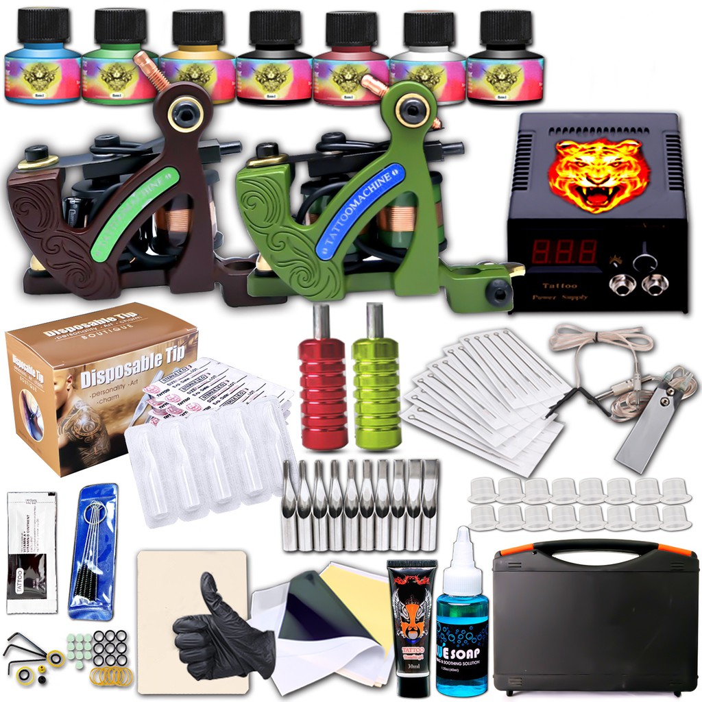 Combo trọn bộ máy xăm hình cao cấp gồm 2 máy xăm