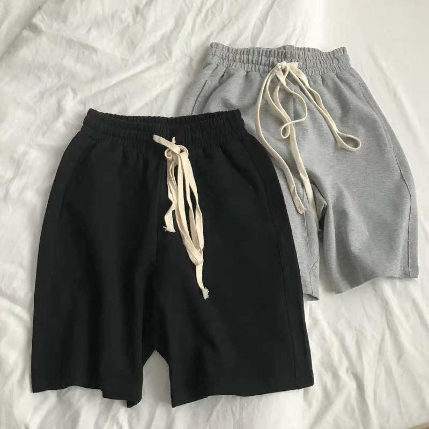 Quần Short Thun Trơn Basic Nam Nữ Phong Cách Thể Thao