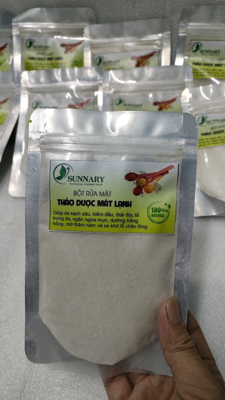 [ HOÀN TIỀN 15% ] Bột Thảo mộc Sunnary rửa sạch mặt sáng da sạch mụn nám, sản phẩm thiên nhiên làm sạch đẹp hiệu quả