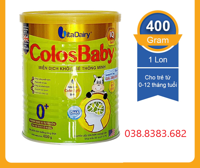 Sữa non ColosBaby 0+ 400g (Dành cho trẻ từ 0 – 12 tháng) [Hadala Milky]