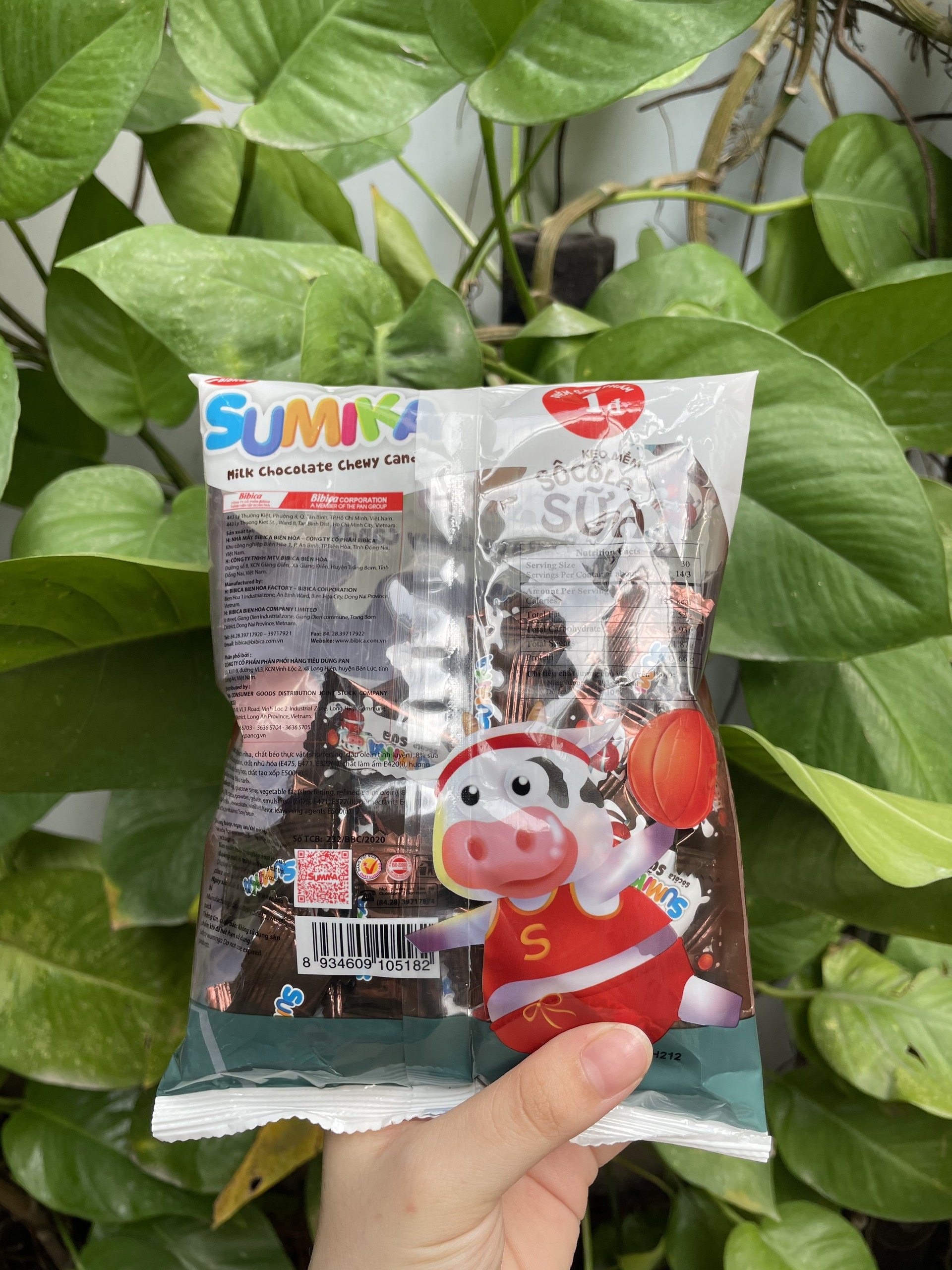 Kẹo Mềm Hương Sữa Sôcôla Chocolate Sumika Bibica (Gói 140g)