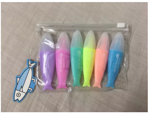[HCM]Combo 6 bút dạ quang hình cá