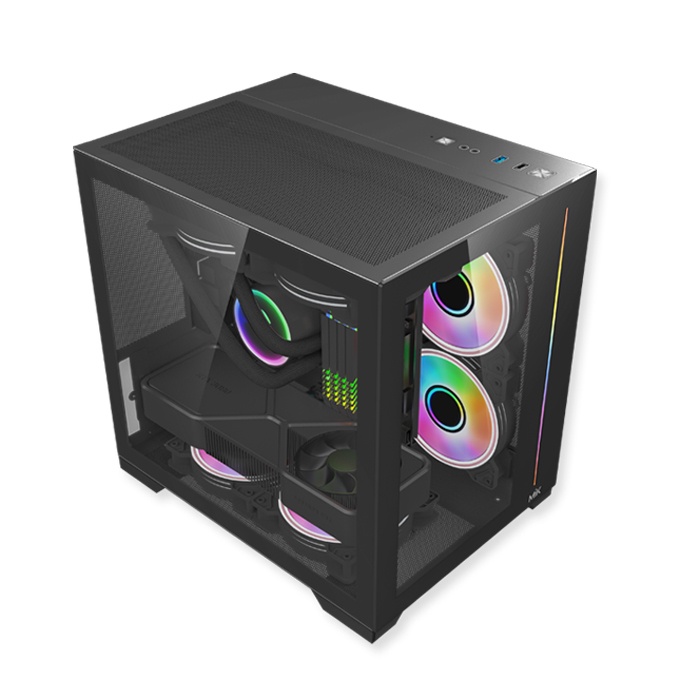 (siêu đẹp - siêu rẻ) Vỏ case máy tính MIK LV12 MINI ELITE - BLACK /WHITE (Hỗ trợ Main iTX, mATX, ATX) BH 12TH