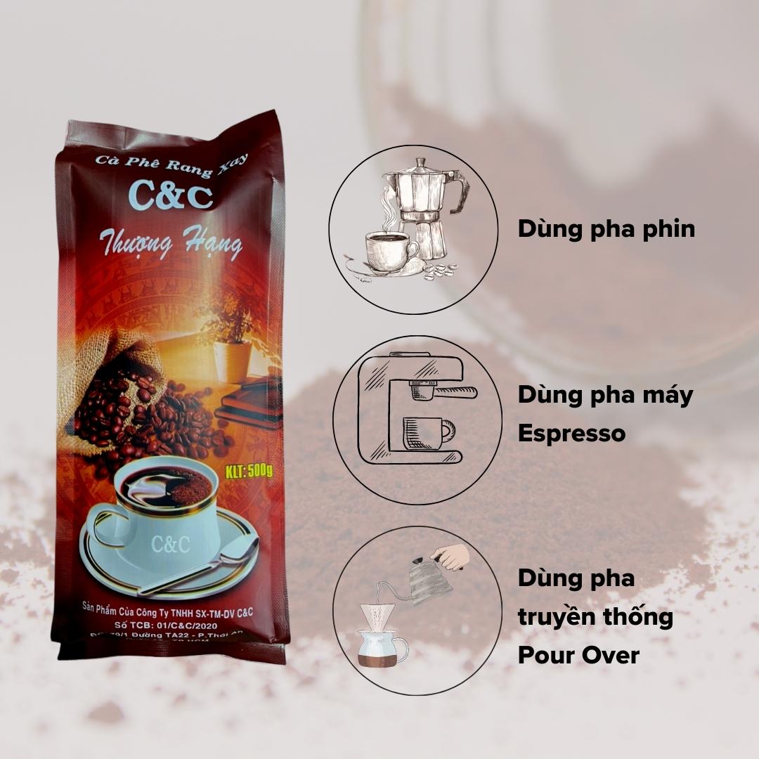 Cà phê rang xay thượng hạng bịch đại 500gram - BINZINSON