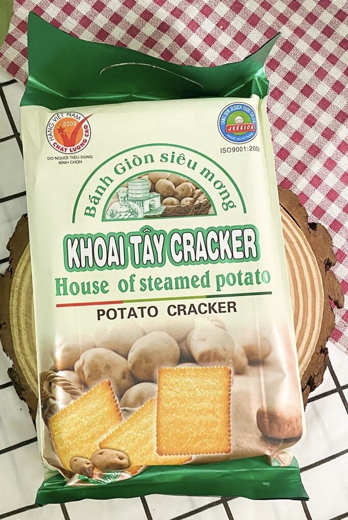 Bánh khoai tây siêu mỏng siêu giòn CRACKER 238g