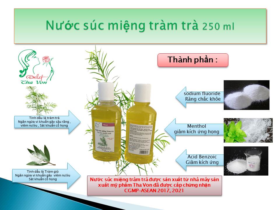 Nước súc miệng tràm trà 250 ml