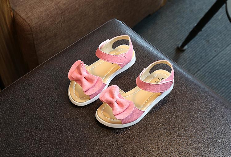 Dép Bé Gái Sandal Bé gái Đính Nơ Dễ Thương