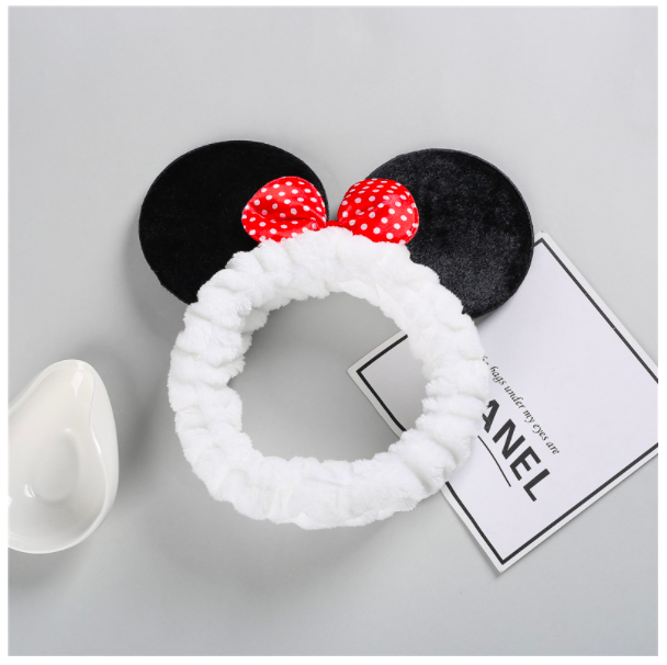 Băng Đô Rửa Mặt Mickey Cute Chấm Bi Cute Dành Cho Nữ | Bờm Cài Tóc - Băng đô rửa mặt hình tai chuột Mickey Minnie dễ thương |