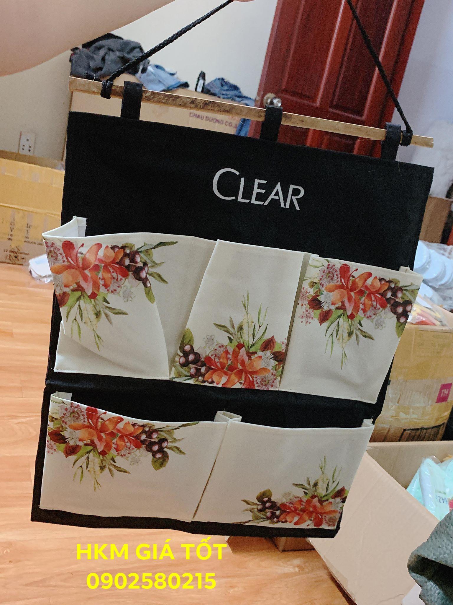 [HCM]Combo 2 Túi Treo Tường 5 Ngăn Clear