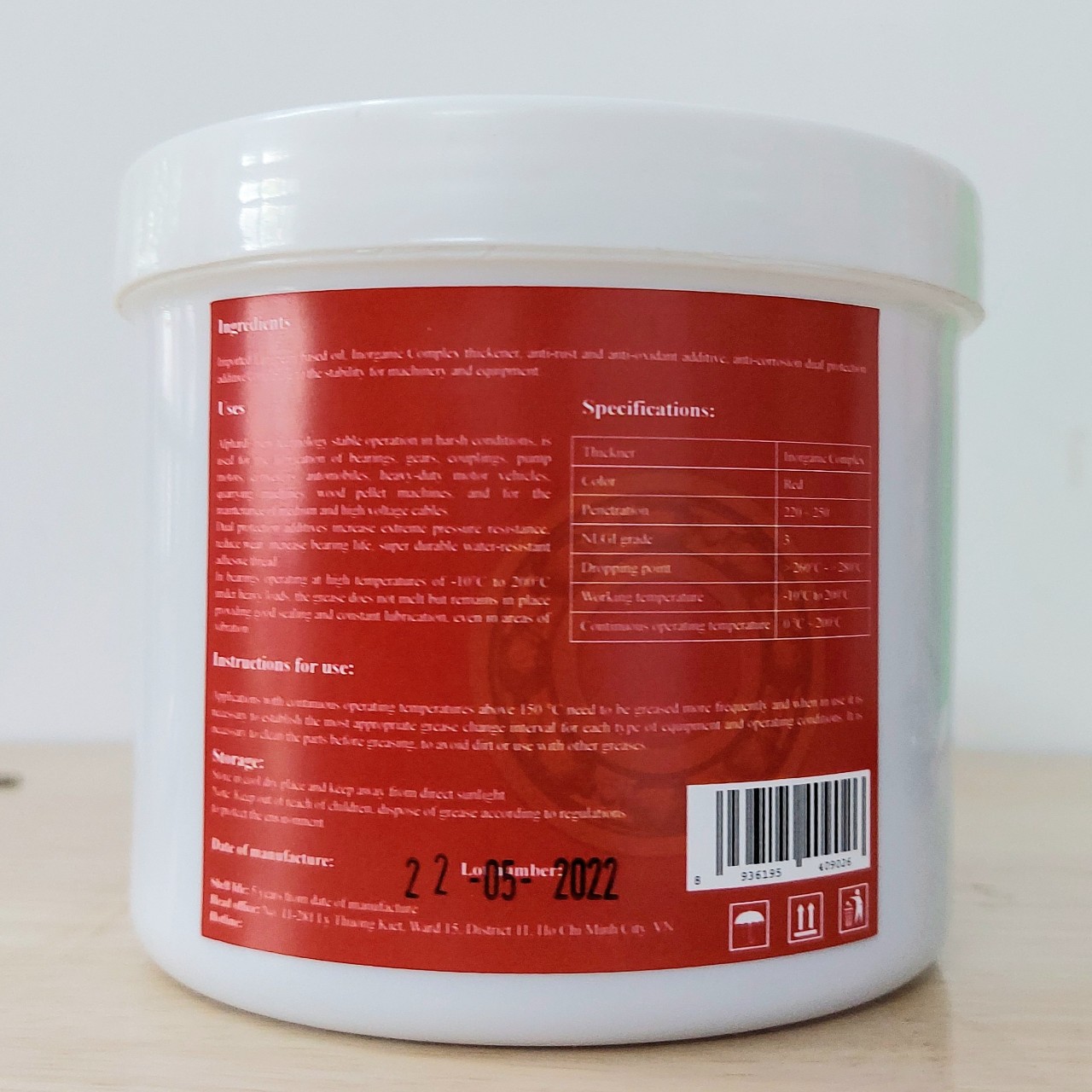 [HỎA TỐC HCM - MỠ BÒ ĐỎ CHỊU NHIỆT VÀ KHÁNG NƯỚC] ALPHARD GREASE RED EP3 454GR