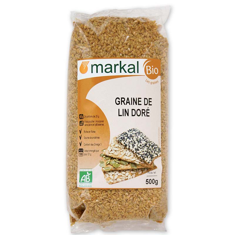 Hạt lanh vàng hữu cơ Markal/ Probios 500g