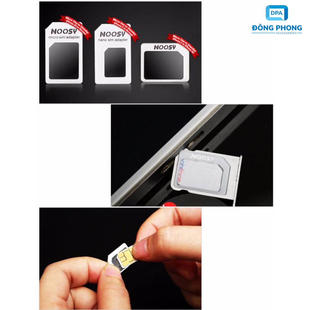 Bộ Chuyển Đổi Nano Sim Nossy, Tặng Kèm Que Chọc Sim
