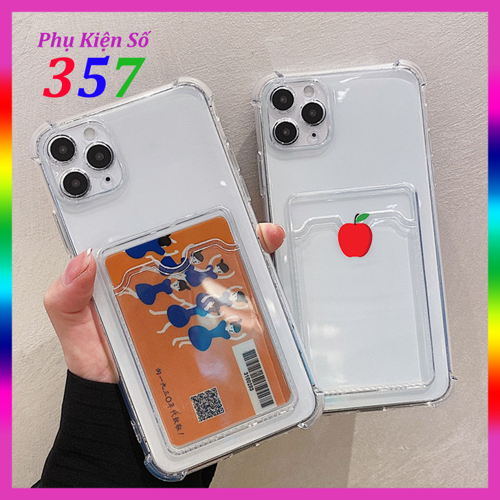 Ốp chống sốc có ngăn đựng thẻ iPhone 6 đến 14 Promax