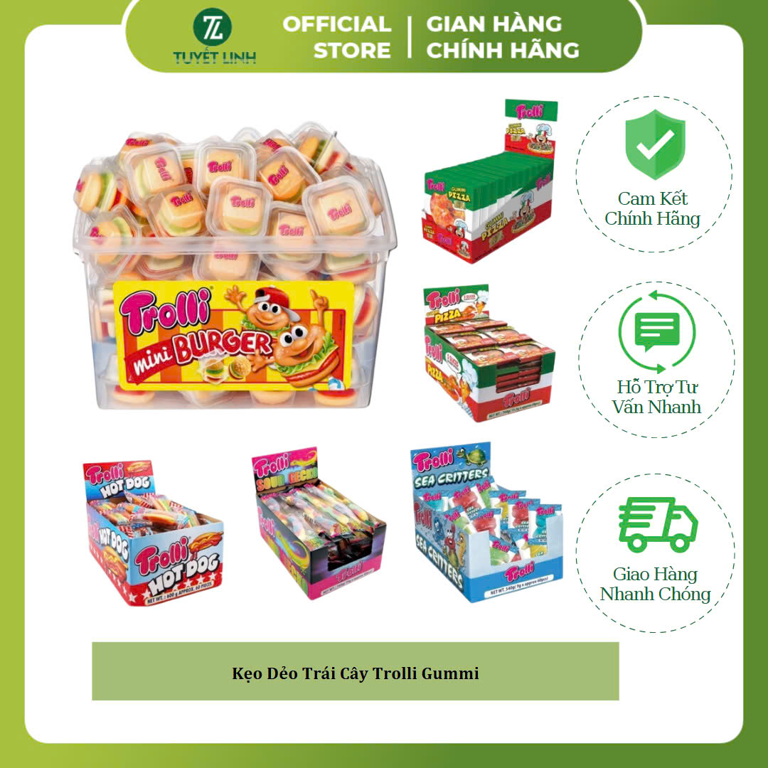Kẹo Dẻo Trái Cây Pizza Trolli Gummi