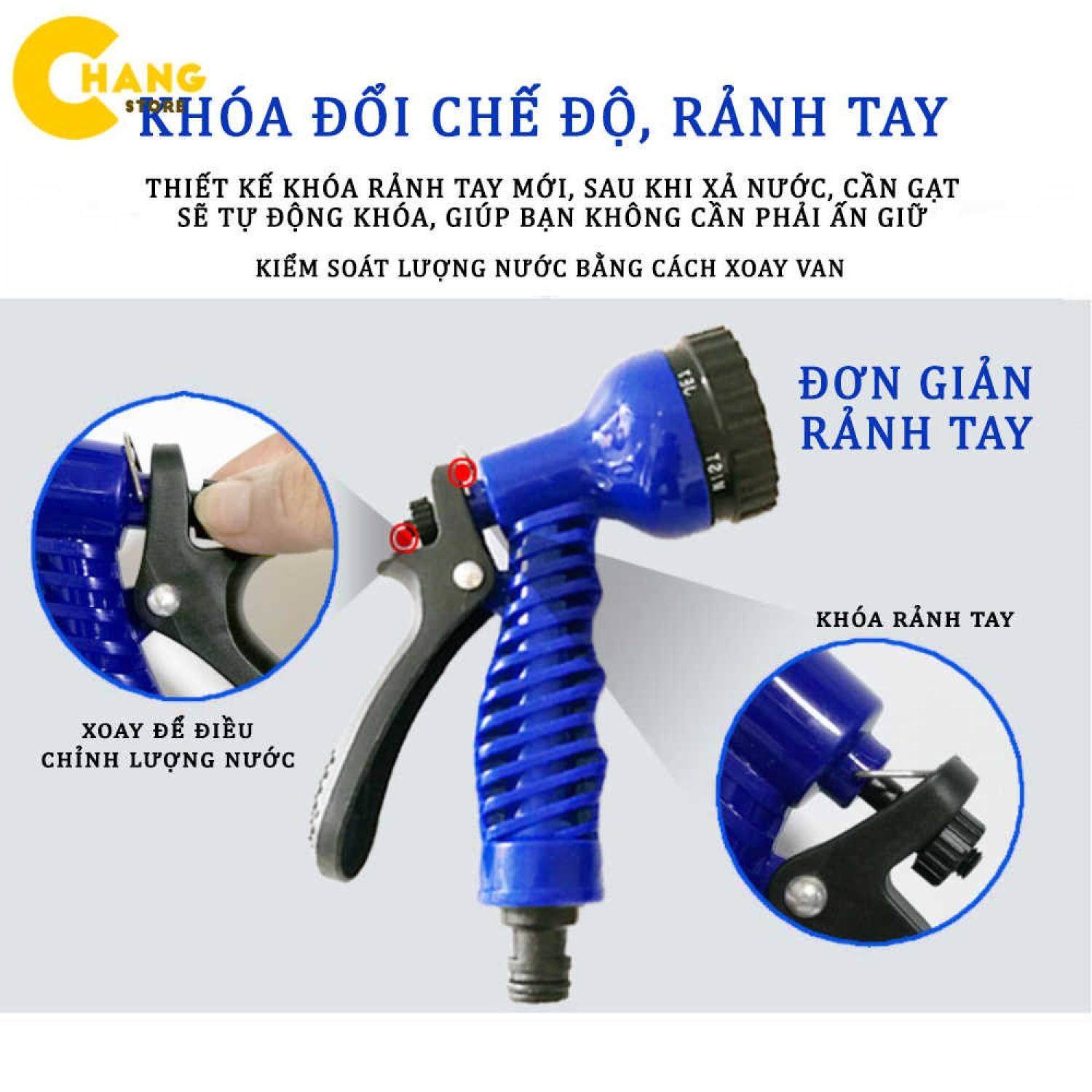 Vòi Xịt Rửa Thông Minh Giãn Nở Tối Đa 30M