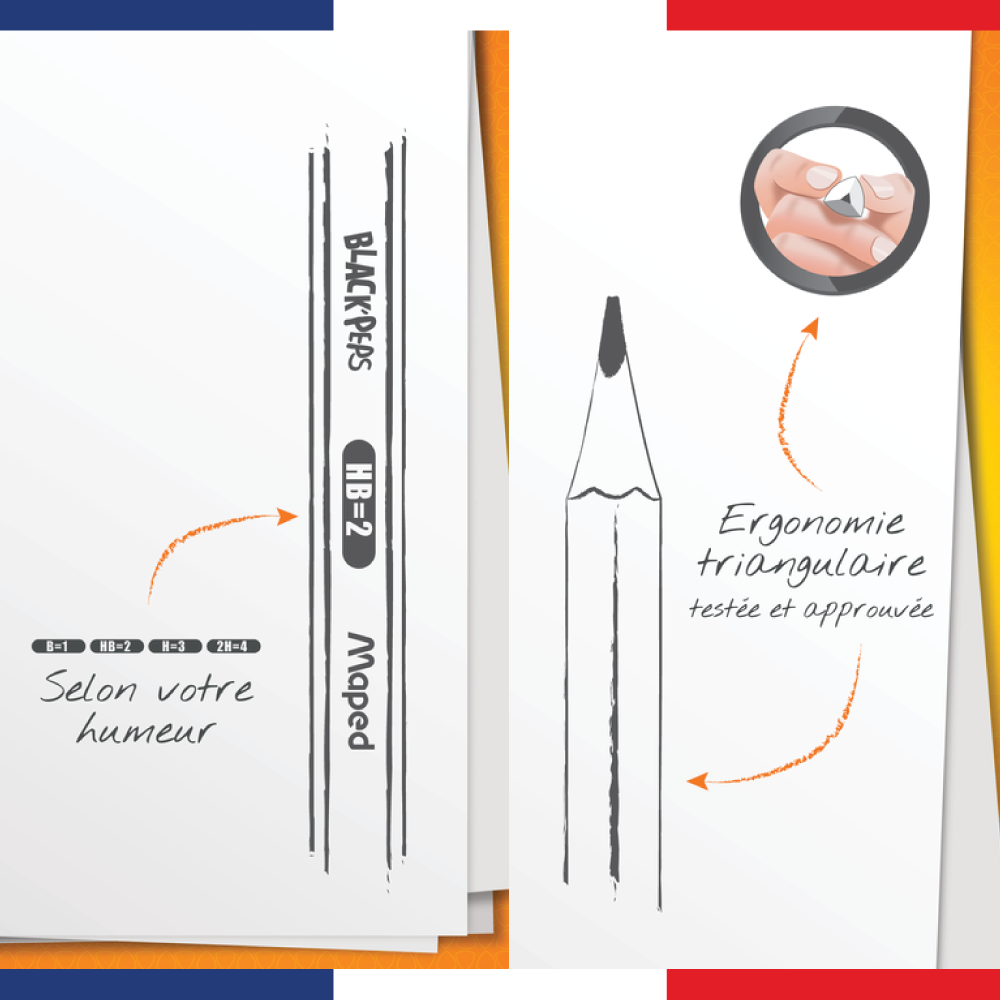 MAPED - Viết chì đen FSC Maped Gôm/không gôm [Chính hãng]