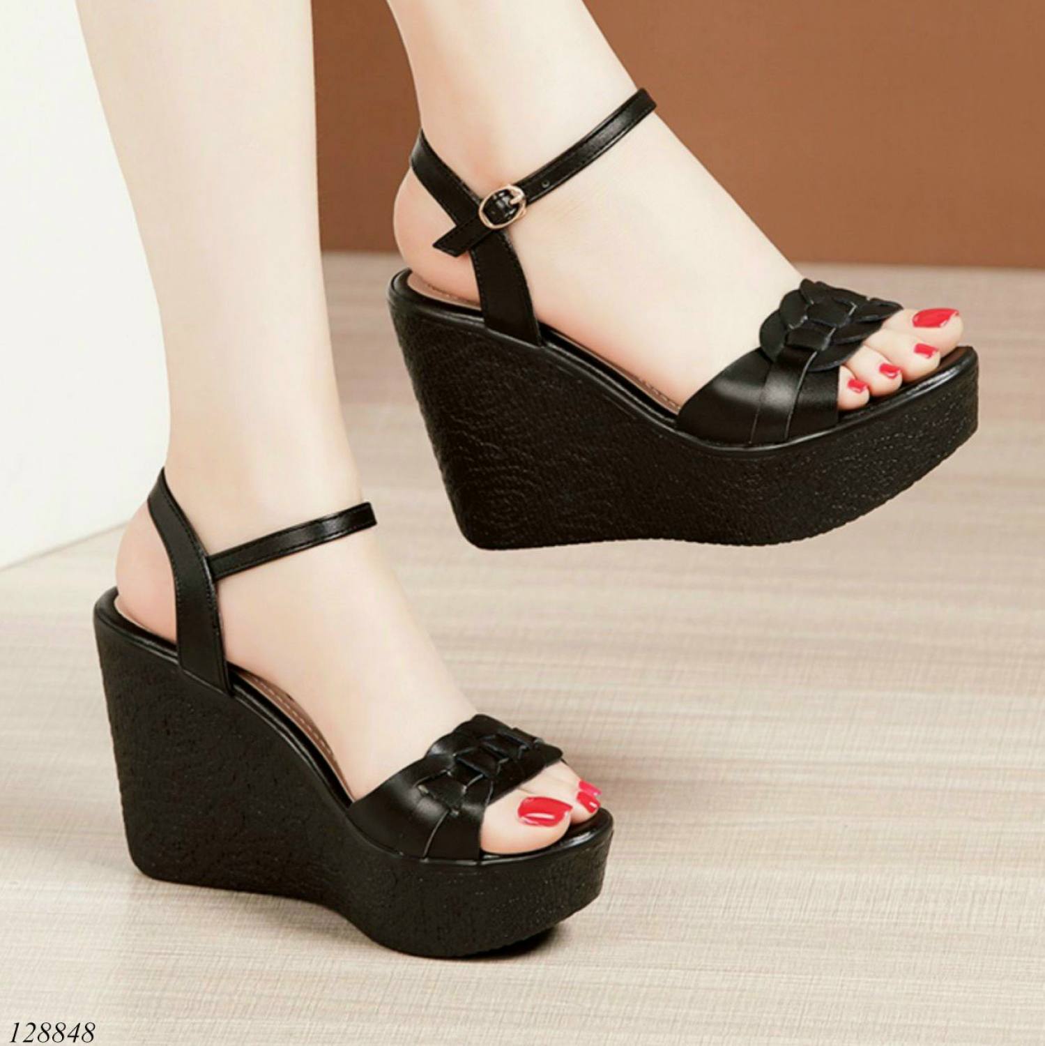 Sandal đế xuồng quai kiểu cao 10 phân L90