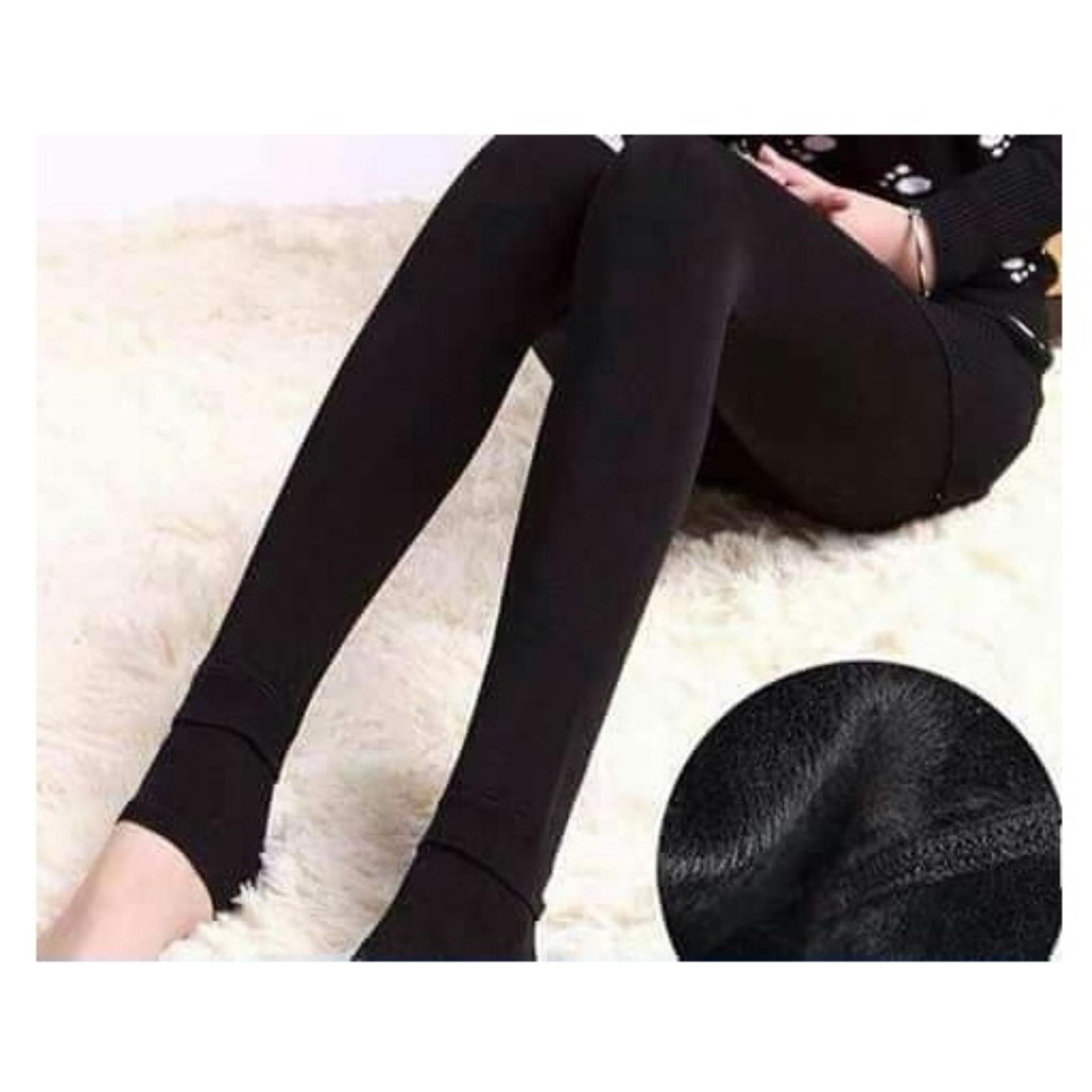 Quần tất lót lông cừu - Hàn Quốc (Đen) Free size