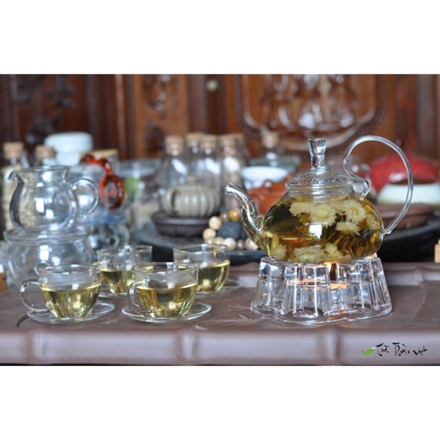 Bộ Ấm Chén Thuỷ Tinh