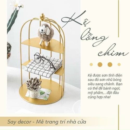 [HCM]Kệ Lồng Chim Đựng Mỹ Phẩm - Nước Hoa
