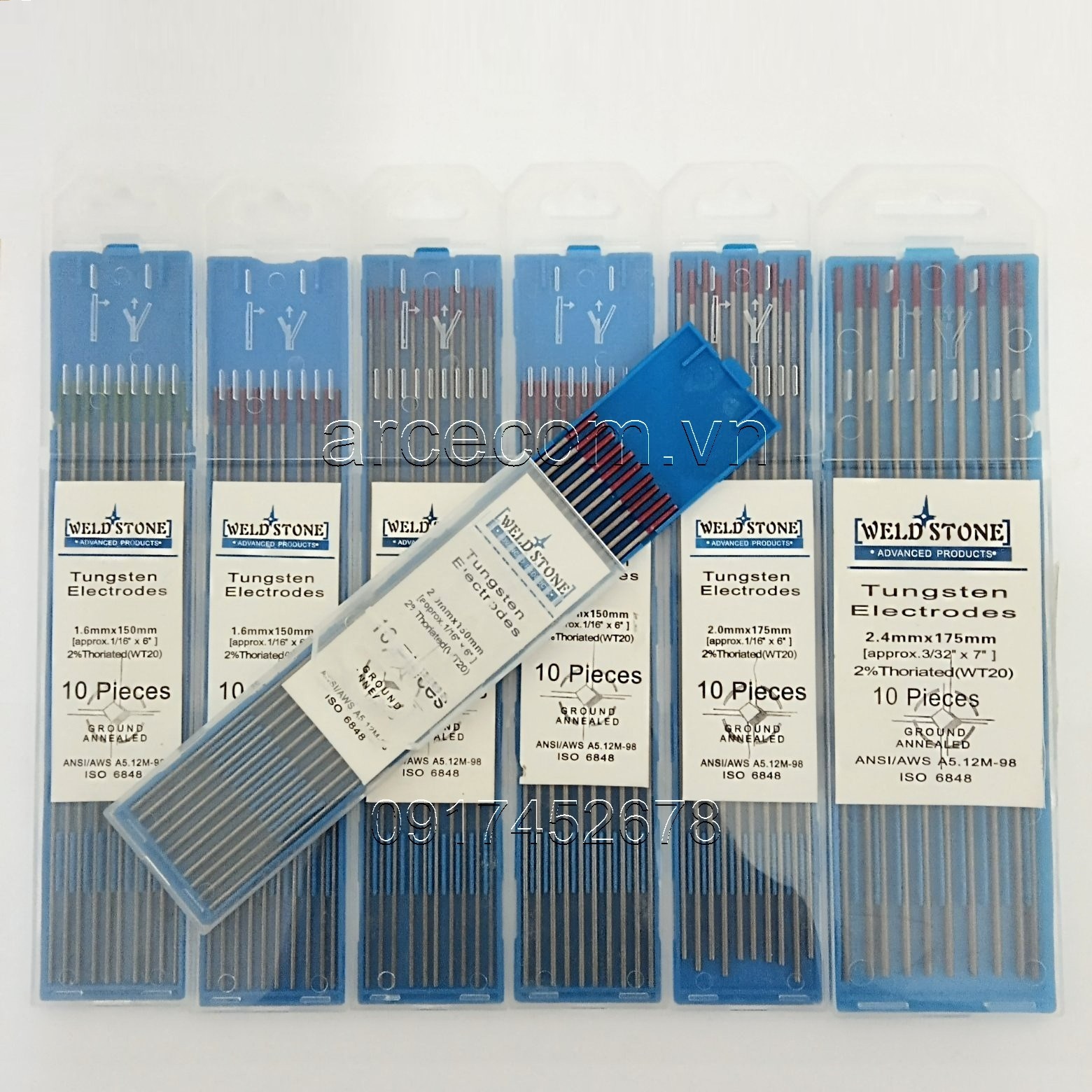Tig Welding Rods 1.6/2.0/2.4/3.2X150Mm Weld Stone (Pack of 10)