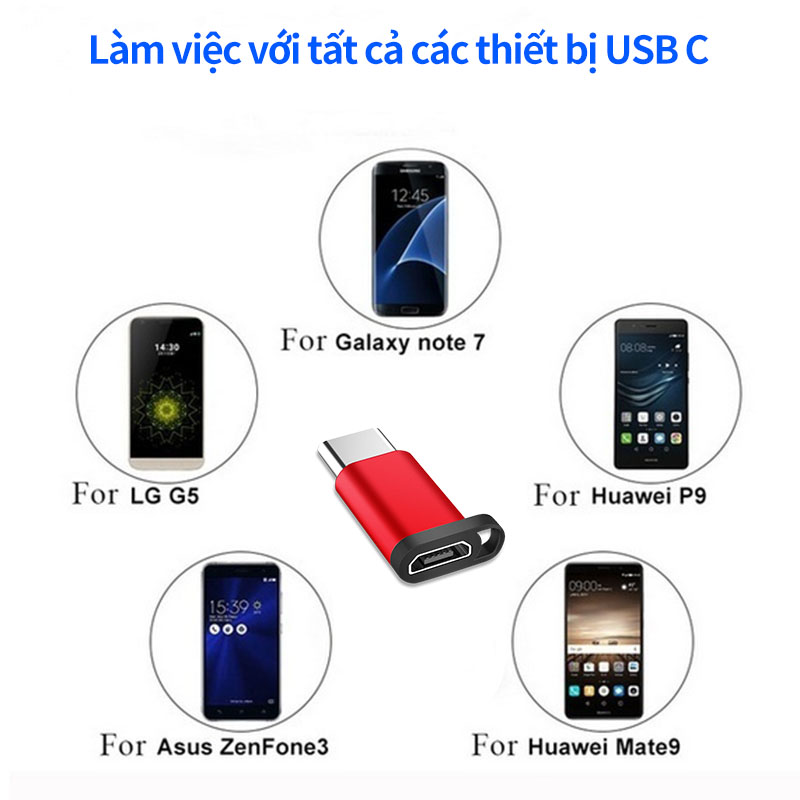 Đầu Chuyển Micro USB Sang Type C
