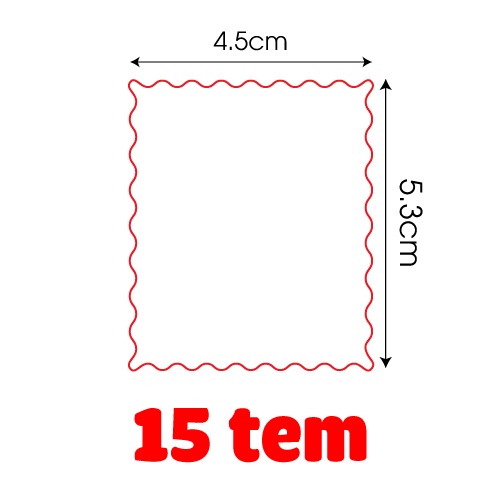 Tem Kraft Original Handmade bưu điện KROHBD01 dán niêm phong hộp quà, thiệp, bao thư, dán nắp chai hủ lọ bánh kẹo quà..