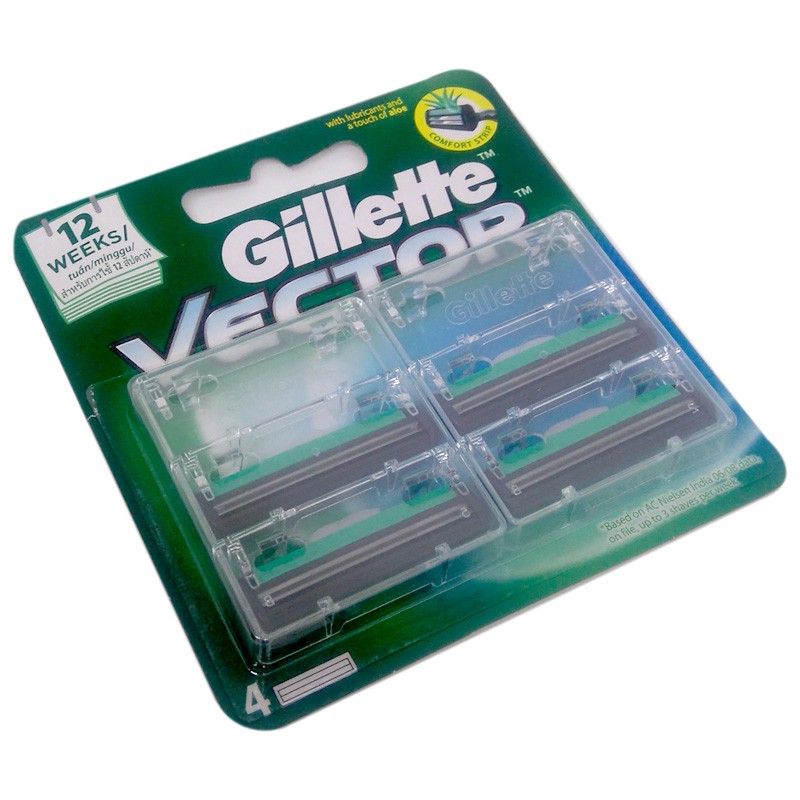 Lưỡi dao cạo Gillette Vector (4 lưỡi)