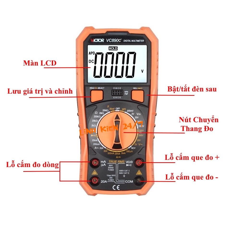 ĐỒNG HỒ VẠN NĂNG VICTOR VC890C+
