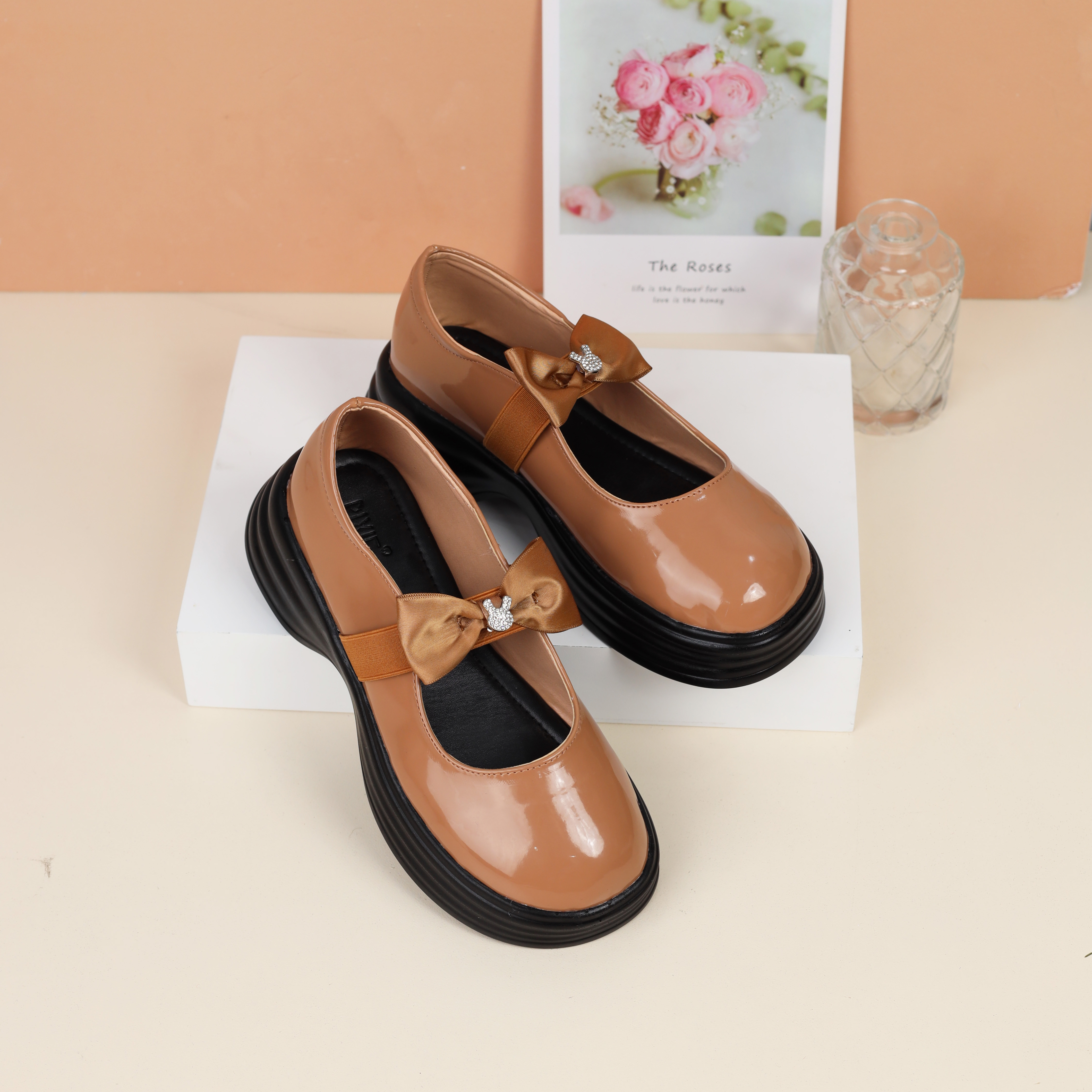 Giày Cao Gót Oxford 5cm Quai Ngang Phối Nơ [Form to hạ 1 size] Pixie H294